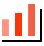 Red and orange bar graph icon.